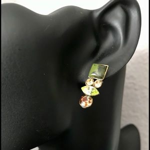 Pretty earrings green/brown